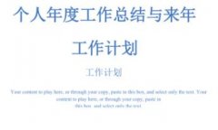 2022年工作总结及工作计划